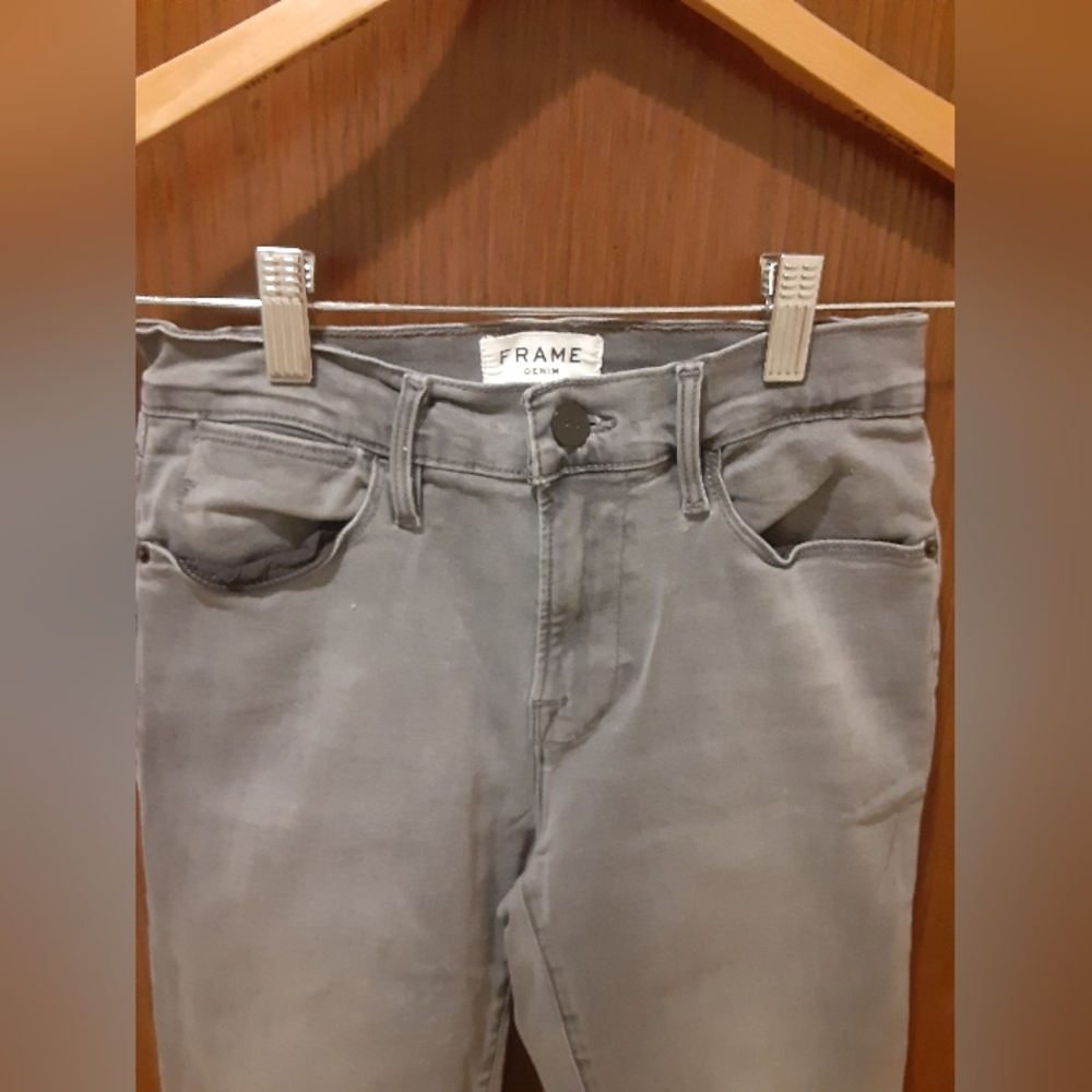 Frame Women's Jeans Denim Gray Le High  Skinny Jeans with Tapered Leg Size 26 - Picture 2 of 6